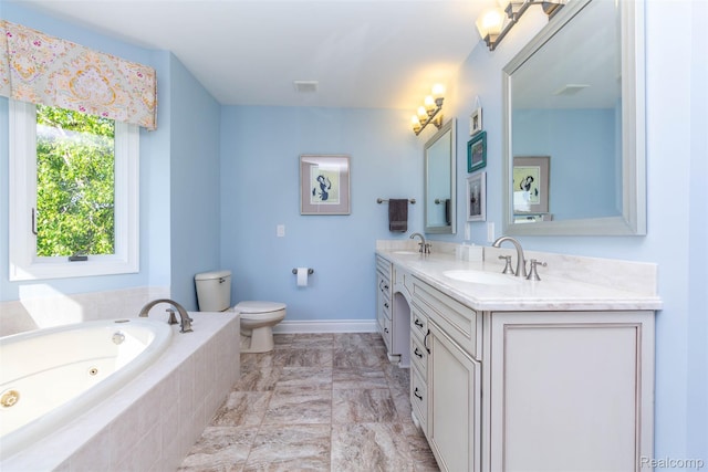 6081 Byram Lake Dr, Linden, MI 48451 - full bath with double vanity and a whirlpool tub