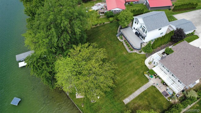 6081 Byram Lake Dr, Linden, MI 48451 - drone / aerial view of a nearby body of water