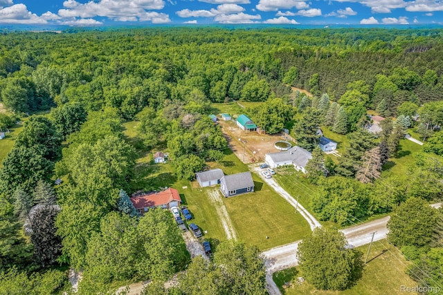 6195 Falkenbury Rd, North Branch, MI 48461 - aerial view of property and surrounding area featuring a forest