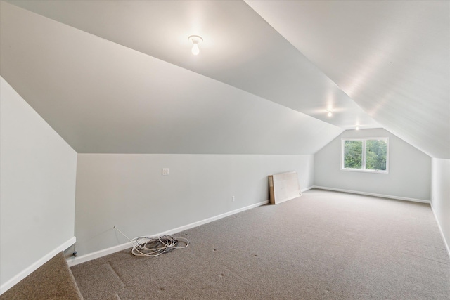 3438 Sandy Shore Dr, Metamora, MI 48455 - additional living space with carpet, lofted ceiling, and baseboards