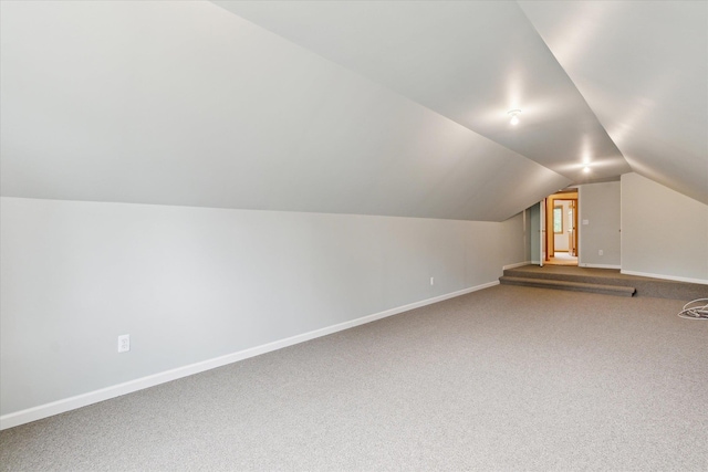 3438 Sandy Shore Dr, Metamora, MI 48455 - bonus room featuring lofted ceiling, baseboards, and carpet floors
