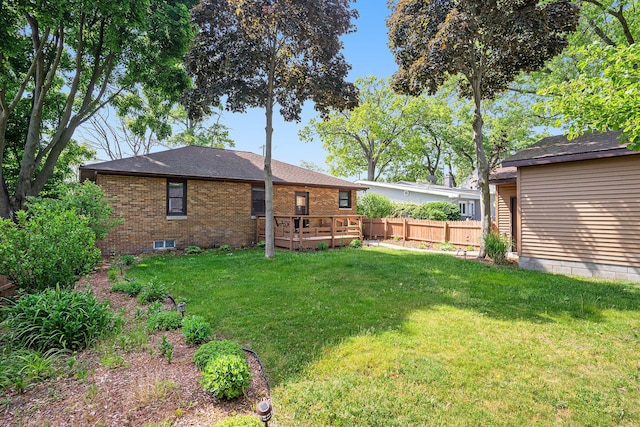 1018 Ruddiman Dr, North Muskegon, MI 49445 - view of yard featuring a deck