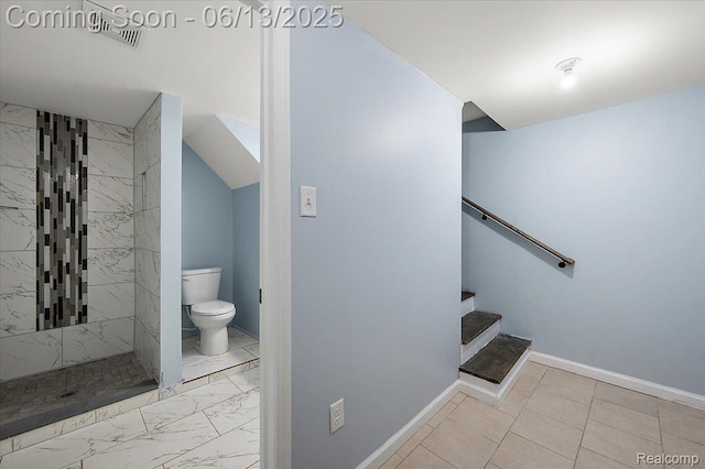 233 W 11 Mile Rd, Madison Heights, MI 48071 - staircase featuring marble look tile flooring and baseboards