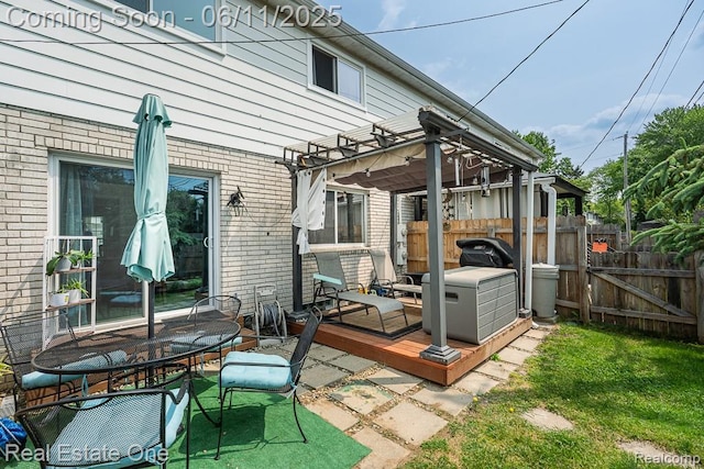 104 Manor Way Unit 1, Rochester Hills, MI 48309 - view of patio / terrace featuring a pergola and a wooden deck