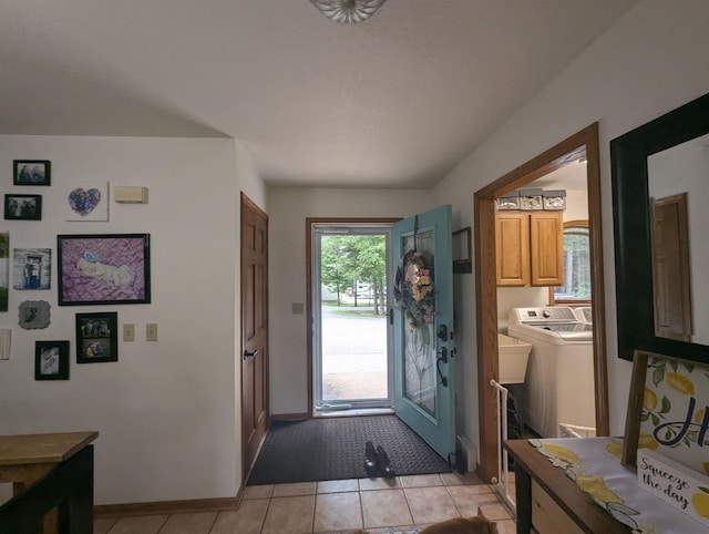 8544 Esmond Rd, Hale, MI 48739 - foyer with light tile patterned flooring and baseboards