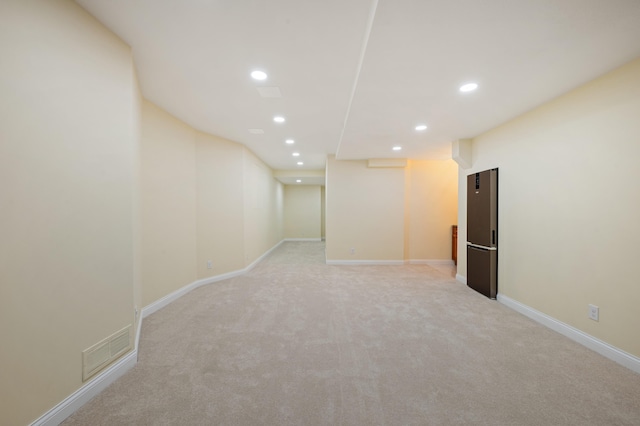 3265 Estates Dr, Saint Joseph, MI 49085 - finished basement featuring recessed lighting, light colored carpet, and baseboards