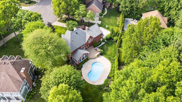 3265 Estates Dr, Saint Joseph, MI 49085 - aerial view of residential area with a pool area