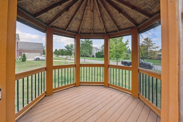 6819 Lakeway St, Ypsilanti, MI 48197 - unfurnished sunroom with hardwood / wood-style flooring and healthy amount of natural light
