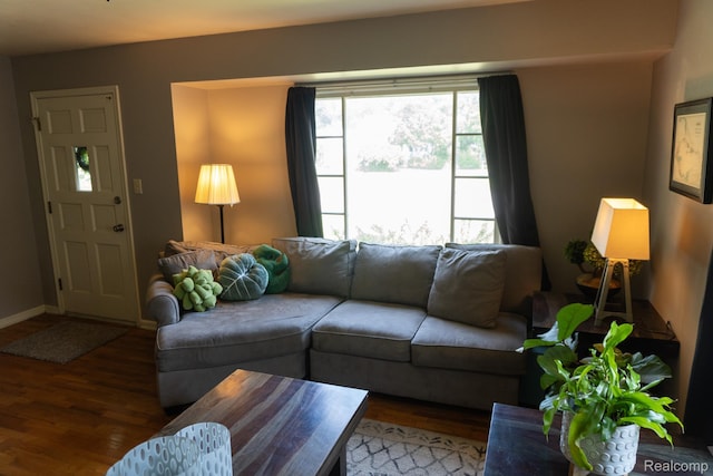 1247 Catalina Dr, Flint, MI 48507 - living area with wood finished floors and baseboards