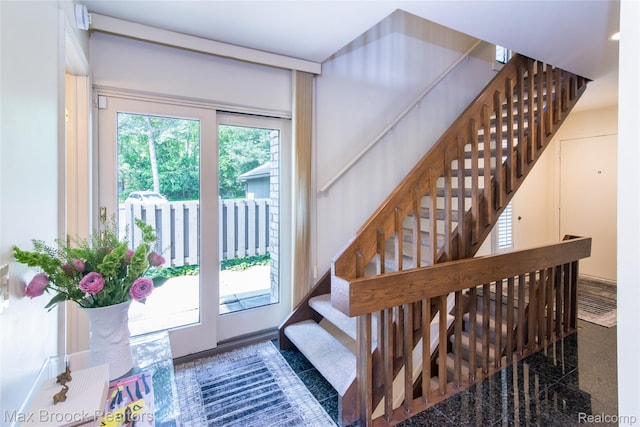 41350 Woodward Ave, Bloomfield Hills, MI 48304 - stairway featuring granite floors