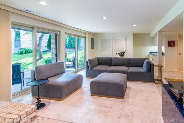 41350 Woodward Ave, Bloomfield Hills, MI 48304 - living room with plenty of natural light, recessed lighting, and electric panel