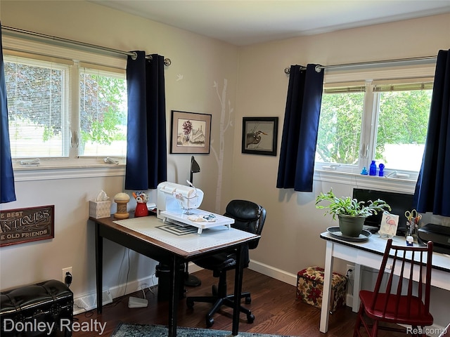 250 N Decker Rd, Snover, MI 48727 - home office featuring wood finished floors and baseboards