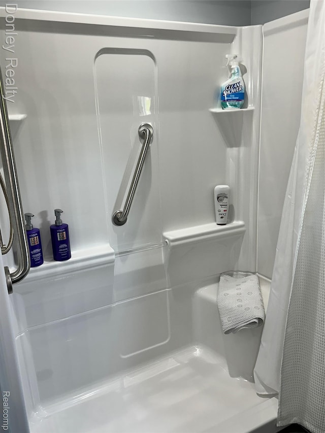 250 N Decker Rd, Snover, MI 48727 - bathroom featuring a shower with shower curtain