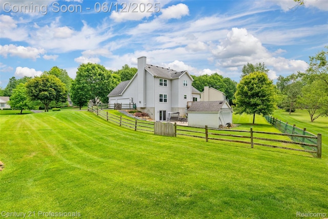 11213 Youngstree Ct, Davisburg, MI 48350 - view of yard featuring an outbuilding