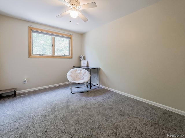 19394 Ingram Dr, Shelby Twp, MI 48038 - living area with ceiling fan and carpet