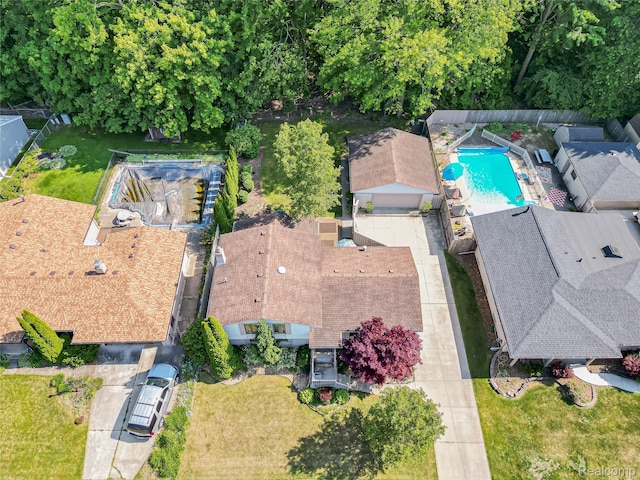19394 Ingram Dr, Shelby Twp, MI 48038 - drone / aerial view of a pool area