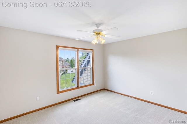 49093 Poppleton Ct, Canton, MI 48187 - empty room featuring light carpet and a ceiling fan