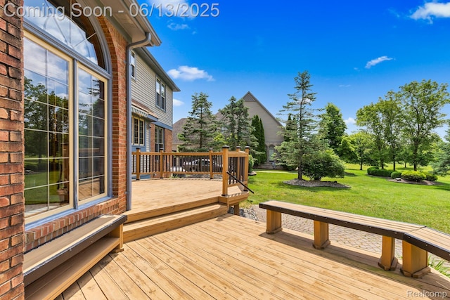 49093 Poppleton Ct, Canton, MI 48187 - wooden deck with a lawn