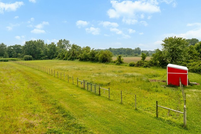 1820 E Rocky Weed Rd, Berrien Springs, MI 49103 - view of yard with a view of countryside and an outdoor structure
