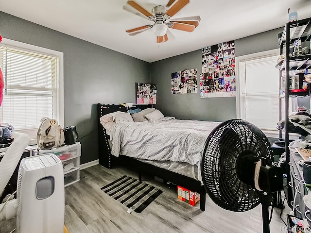 15882 Appoline St, Detroit, MI 48227 - bedroom featuring wood finished floors and ceiling fan