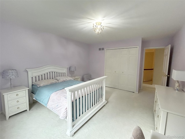 4567 Odette Ct, Troy, MI 48098 - bedroom with light carpet and a closet