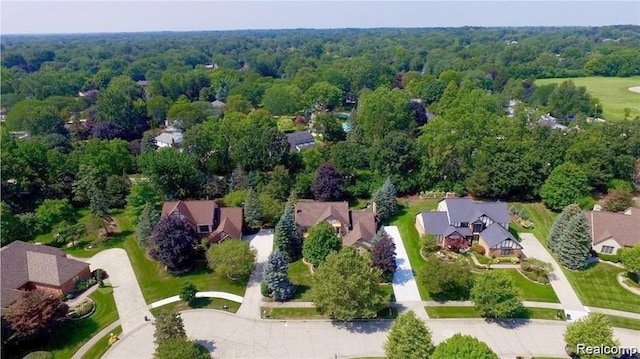 4567 Odette Ct, Troy, MI 48098 - aerial perspective of suburban area with a forest