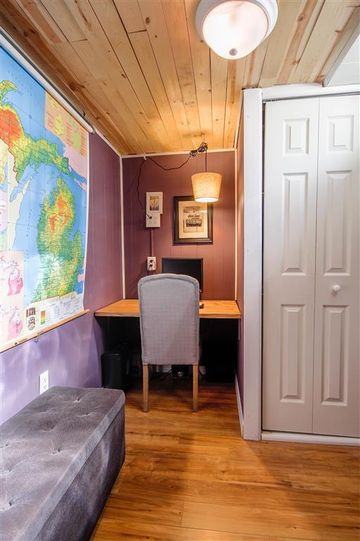 2534 Pamela Ave, Ann Arbor, MI 48103 - office space featuring wooden ceiling and hardwood / wood-style floors
