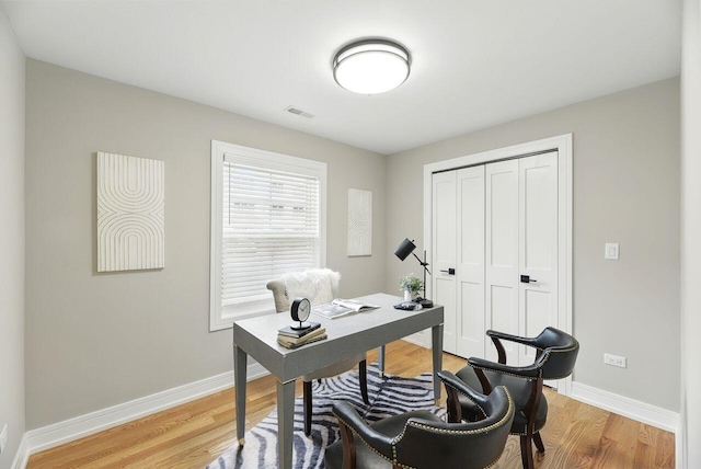 340 N Berrien St, New Buffalo, MI 49117 - office area with light wood-style flooring and baseboards