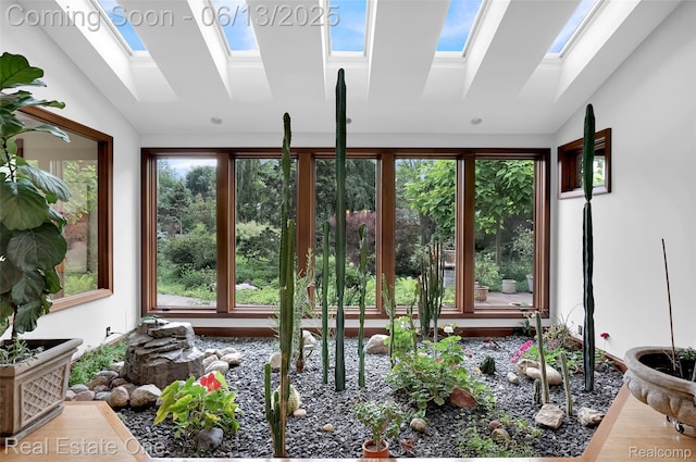 15349 Lakeside St, Plymouth, MI 48170 - sunroom with a skylight and lofted ceiling