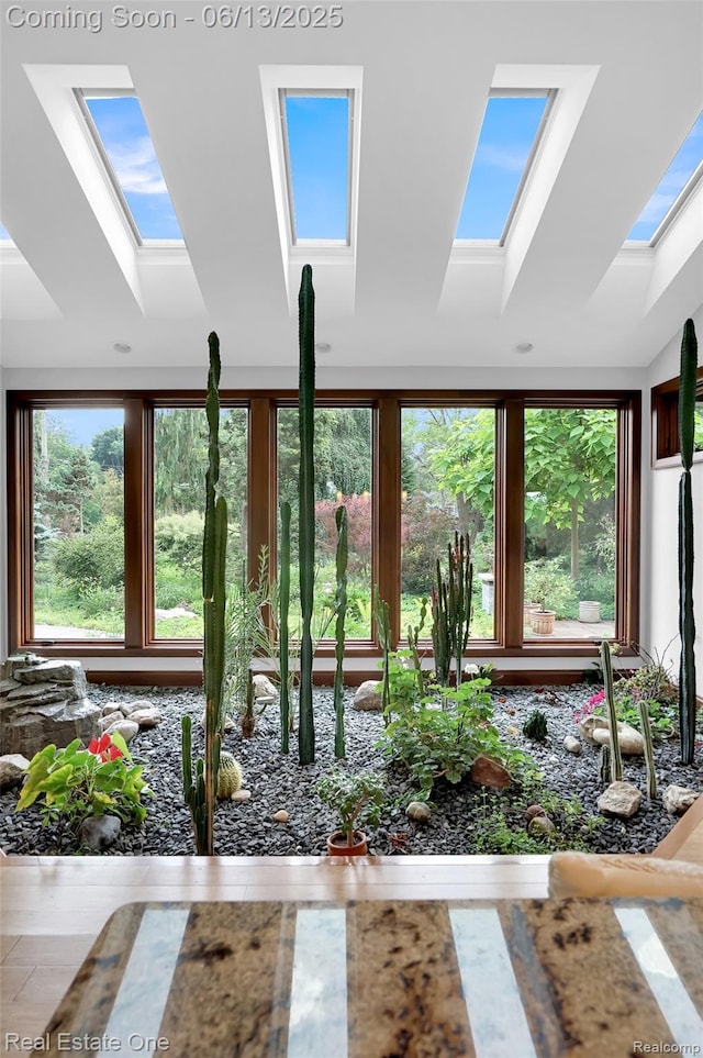 15349 Lakeside St, Plymouth, MI 48170 - unfurnished sunroom with a skylight and plenty of natural light