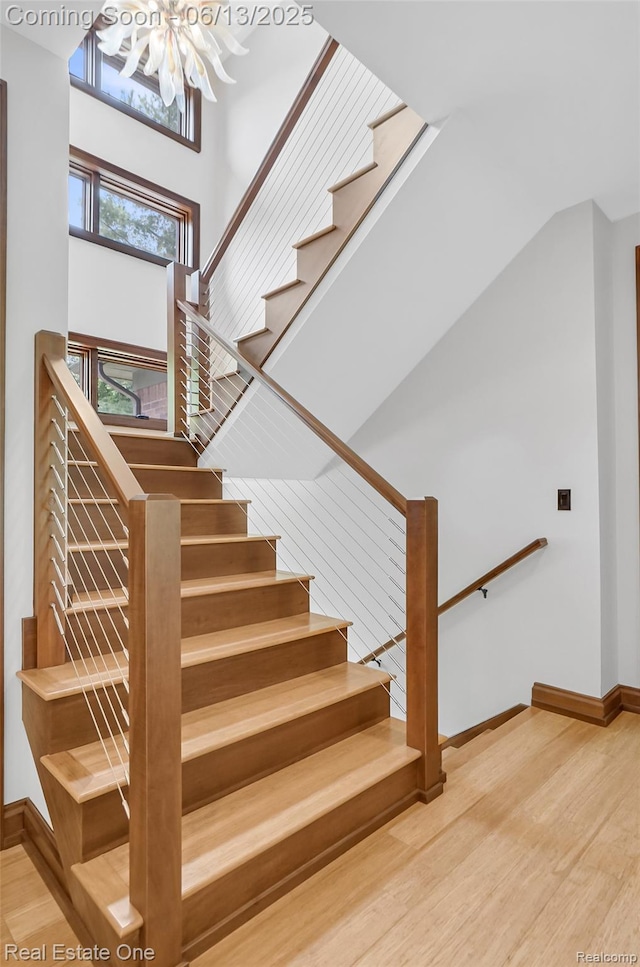 15349 Lakeside St, Plymouth, MI 48170 - stairs with wood finished floors