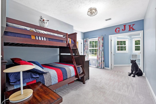 6526 Ada Dr SE, Ada, MI 49301 - bedroom with carpet flooring, baseboards, and a textured ceiling