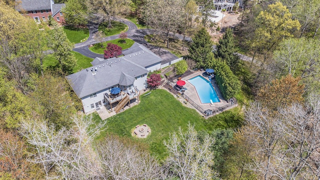 6526 Ada Dr SE, Ada, MI 49301 - drone / aerial view of a pool area