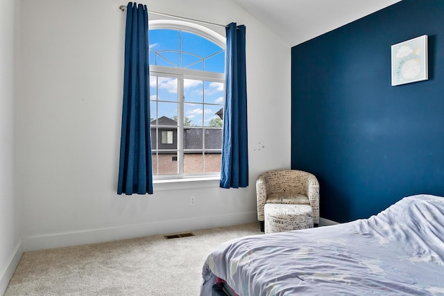55135 Hanford Ct, Utica, MI 48316 - bedroom with carpet, lofted ceiling, and baseboards