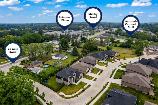 55135 Hanford Ct, Utica, MI 48316 - aerial perspective of suburban area