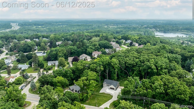 10327 9 Mile Rd, Whitmore Lake, MI 48189 - drone / aerial view of a forest and a large body of water