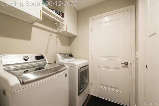 10327 9 Mile Rd, Whitmore Lake, MI 48189 - washroom featuring cabinet space and washing machine and dryer