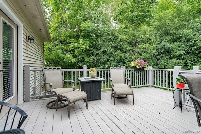 1156 Fairway Dr, Pontiac, MI 48340 - view of wooden deck