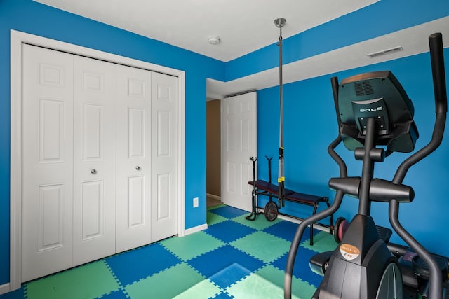 1754 Hightree Dr SW, Byron Center, MI 49315 - workout area featuring baseboards and tile patterned floors