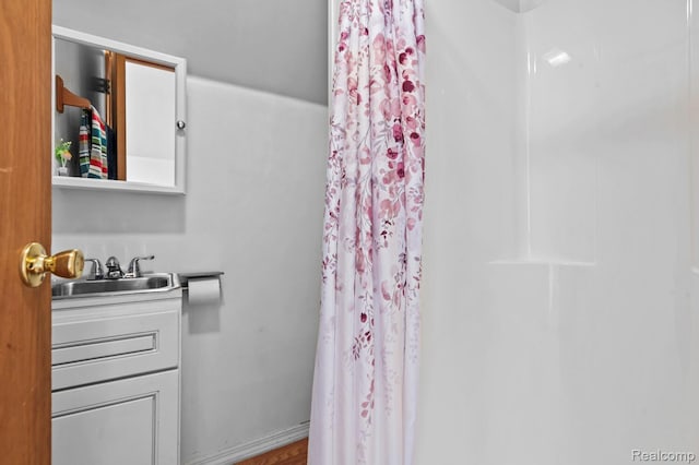 33989 Richard St, Canton, MI 48184 - bathroom featuring vanity and a shower with curtain