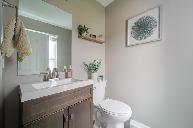 32822 Ravine St, New Haven, MI 48048 - half bathroom with toilet, vanity, and baseboards