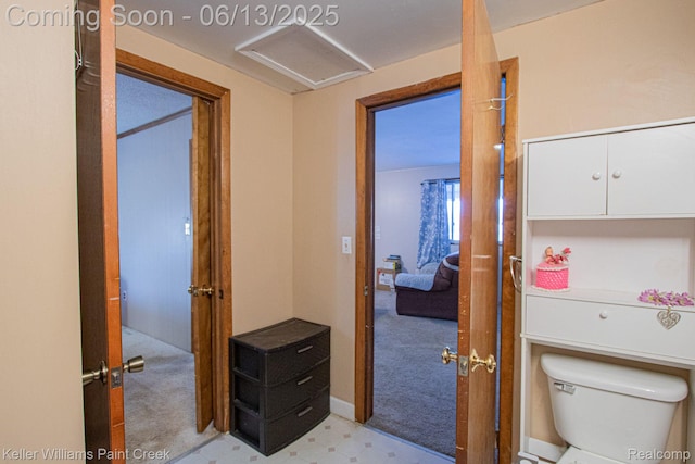 525 E Saint Clair St, Almont, MI 48003 - bathroom featuring toilet and tile patterned floors