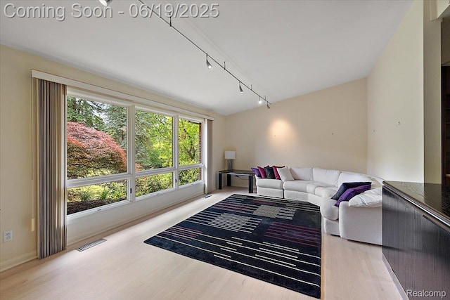 2732 Lone Pine Rd, West Bloomfield, MI 48323 - living area featuring light wood-type flooring and track lighting