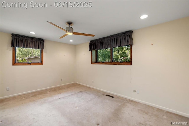 2732 Lone Pine Rd, West Bloomfield, MI 48323 - carpeted spare room with healthy amount of natural light, recessed lighting, and a ceiling fan
