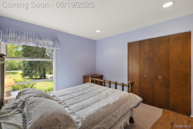 2732 Lone Pine Rd, West Bloomfield, MI 48323 - bedroom featuring recessed lighting and a closet