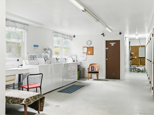 810 Holland Ave Unit 5, Port Huron, MI 48060 - shared laundry room with washer and dryer and plenty of natural light