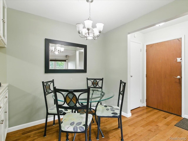 810 Holland Ave Unit 5, Port Huron, MI 48060 - dining room with a chandelier and light wood-style flooring