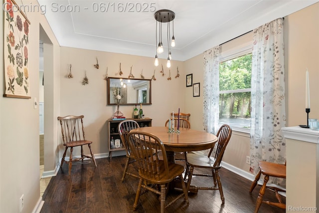23385 Hunters Ln, Southfield, MI 48033 - dining area with dark wood finished floors
