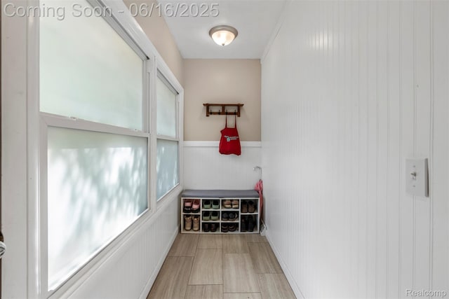 23385 Hunters Ln, Southfield, MI 48033 - corridor with a wainscoted wall
