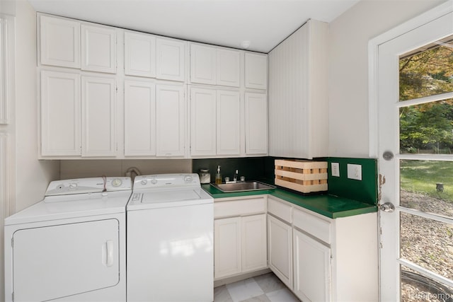 23385 Hunters Ln, Southfield, MI 48033 - laundry room featuring cabinet space and separate washer and dryer